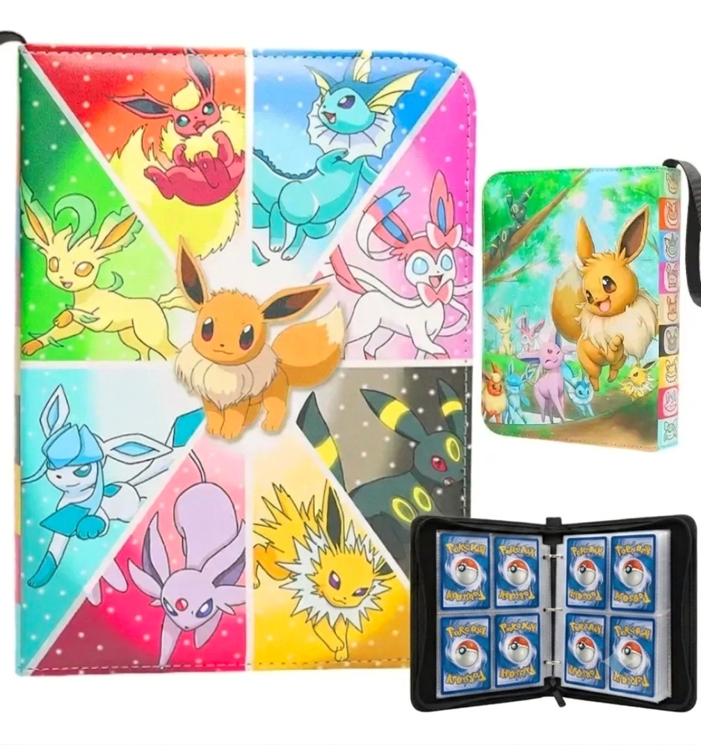 carpeta con cierre para 400 cartas eevee evoluciones carpeta con cierre para 400 cartas eevee evoluciones
