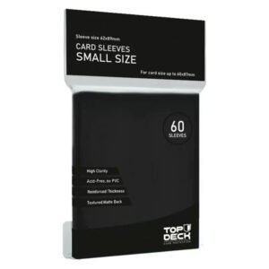 Protectores Esenciales negros Topdeck 62x89 mm para cartas