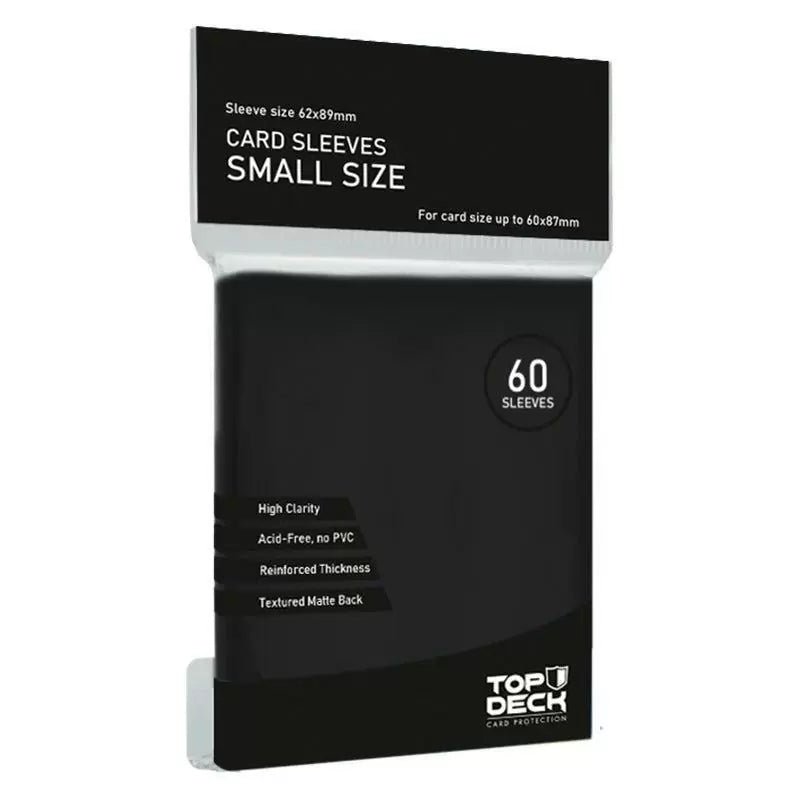 Protectores Esenciales negros Topdeck 62x89 mm para cartas