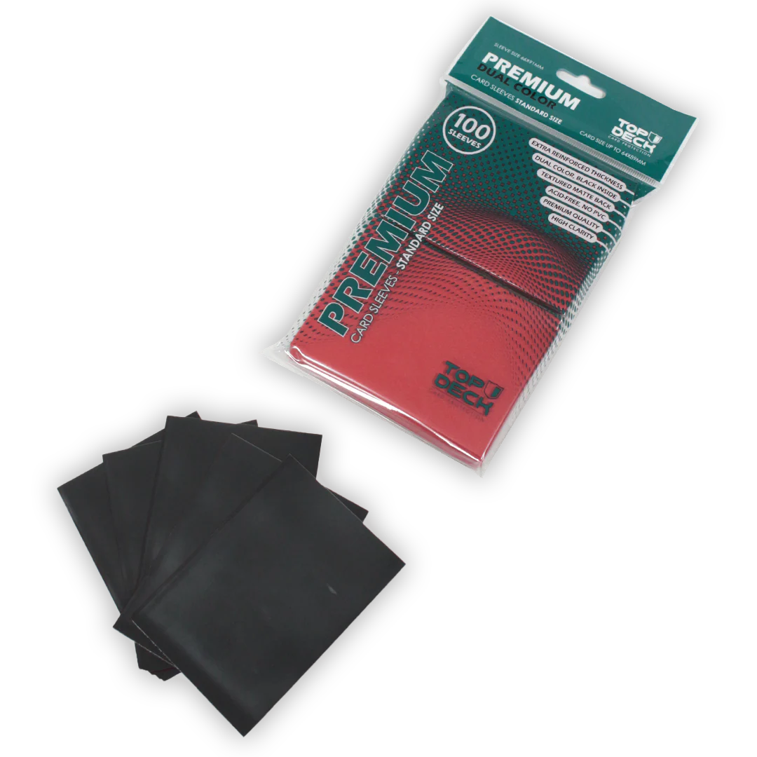 protectores rojos premium topdeck standard 66x91mm protectores rojos premium topdeck standard 66x91mm
