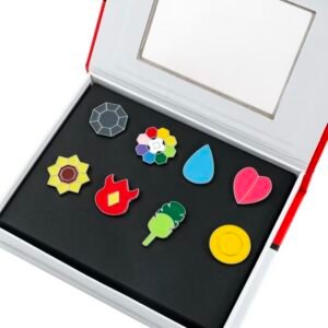 set medallas gimnasios pokémon liga kanto