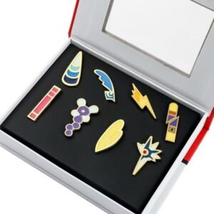 set medallas de gimnasios pokémon liga unova