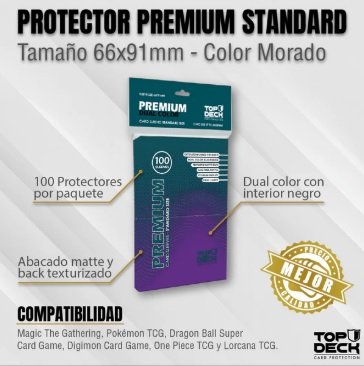 protectores morado premium topdeck standard 66x91mm protectores morado premium topdeck standard 66x91mm