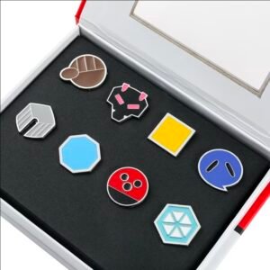 set medallas de gimnasios pokémon liga johto