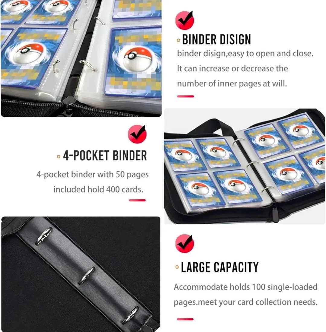carpeta con cierre para 400 cartas pokédex carpeta con cierre para 400 cartas pokédex